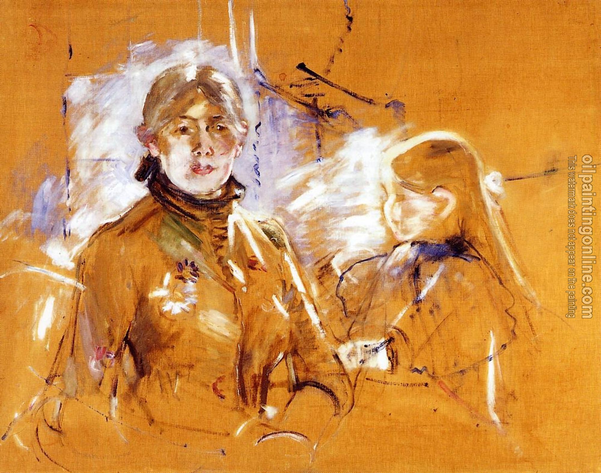 Morisot, Berthe - Portrait of Berthe Morisot and Her Daughter